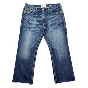 Ariat M4 Adkins Turnout Jeans Low Rise Relaxed Boot Cut Cropped Sz 36 (Fits 37")